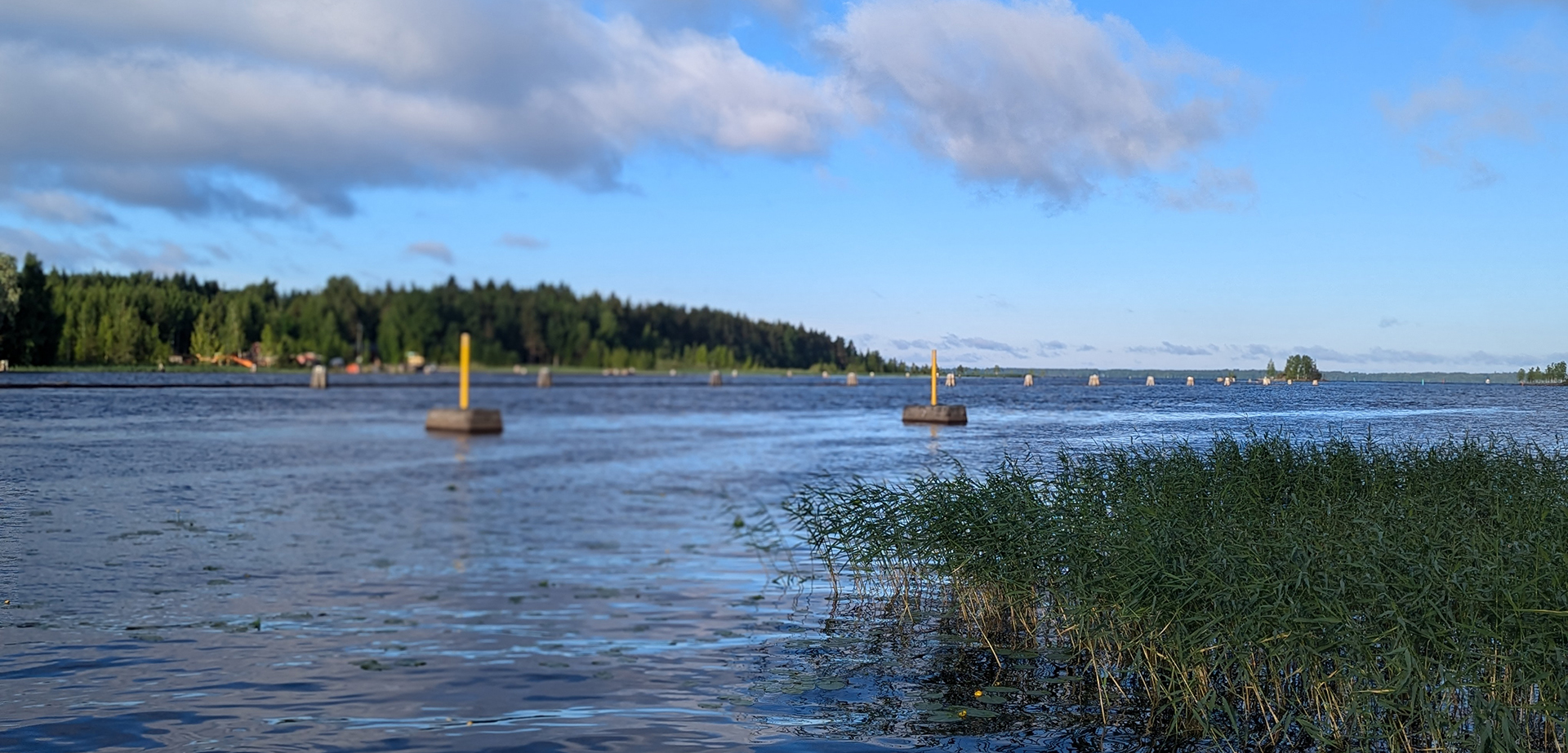 River Pielinen in Joensuu during a sunny summer day