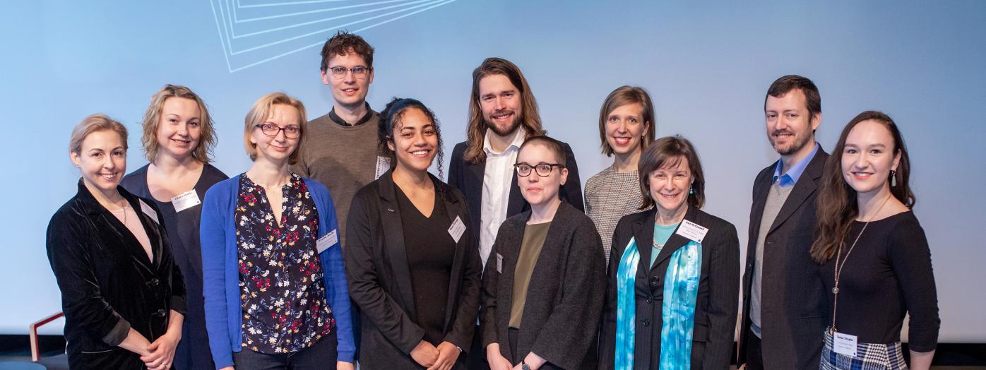 Group of Fulbright grantees and alumni from the Nordic-Baltic region posing for group photo at Truth Matters seminar