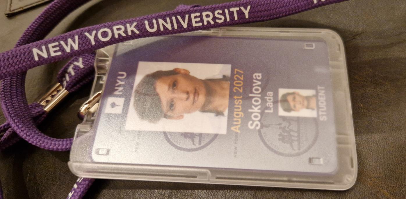 NYU Student ID badge