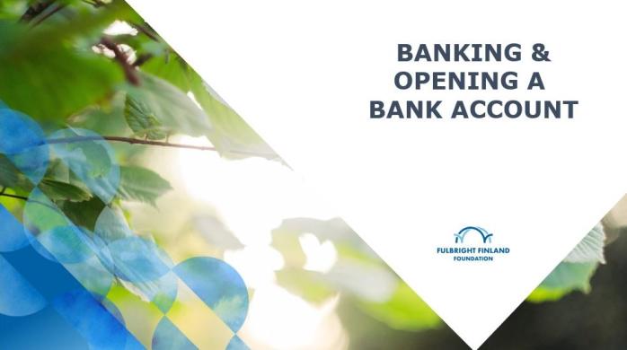 Cover photo of the presentation on banking and opening a bank account