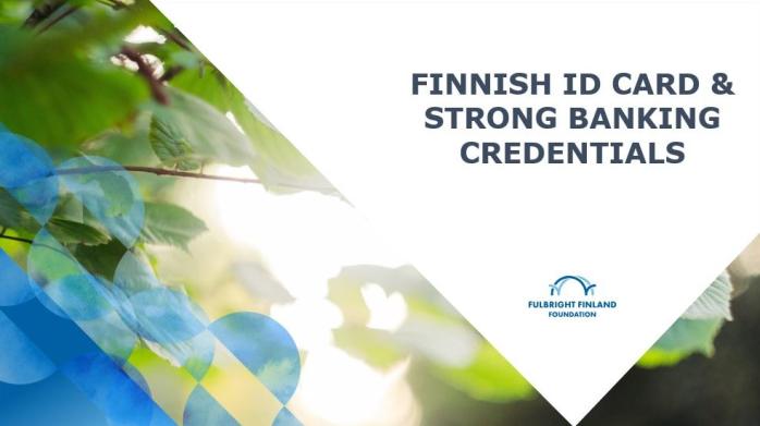 Cover photo of the presentation on Finnish ID Card