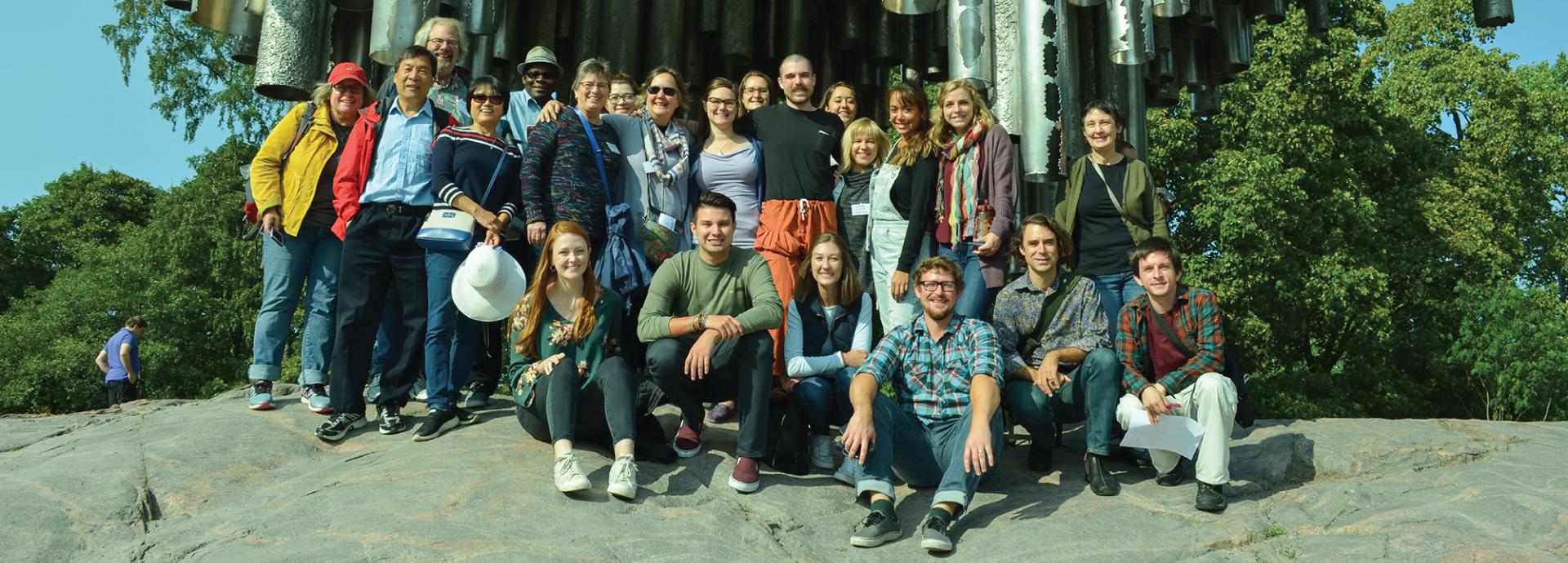 2018-2019 U.S. Fulbright Grantees at Sibelius Monument