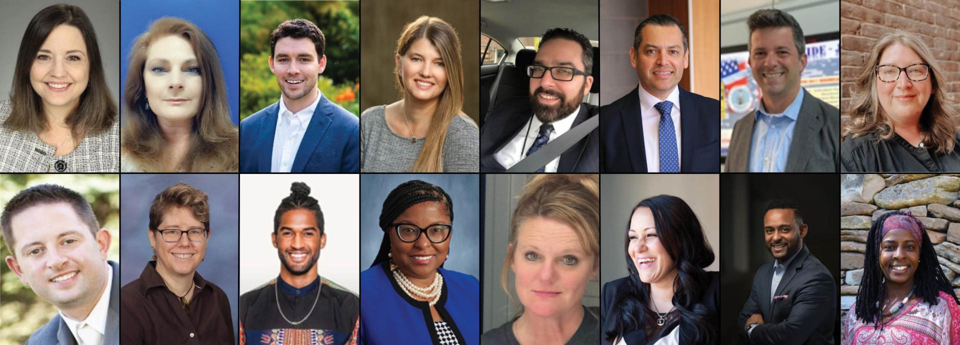 Headshots of 16 people in two rows.