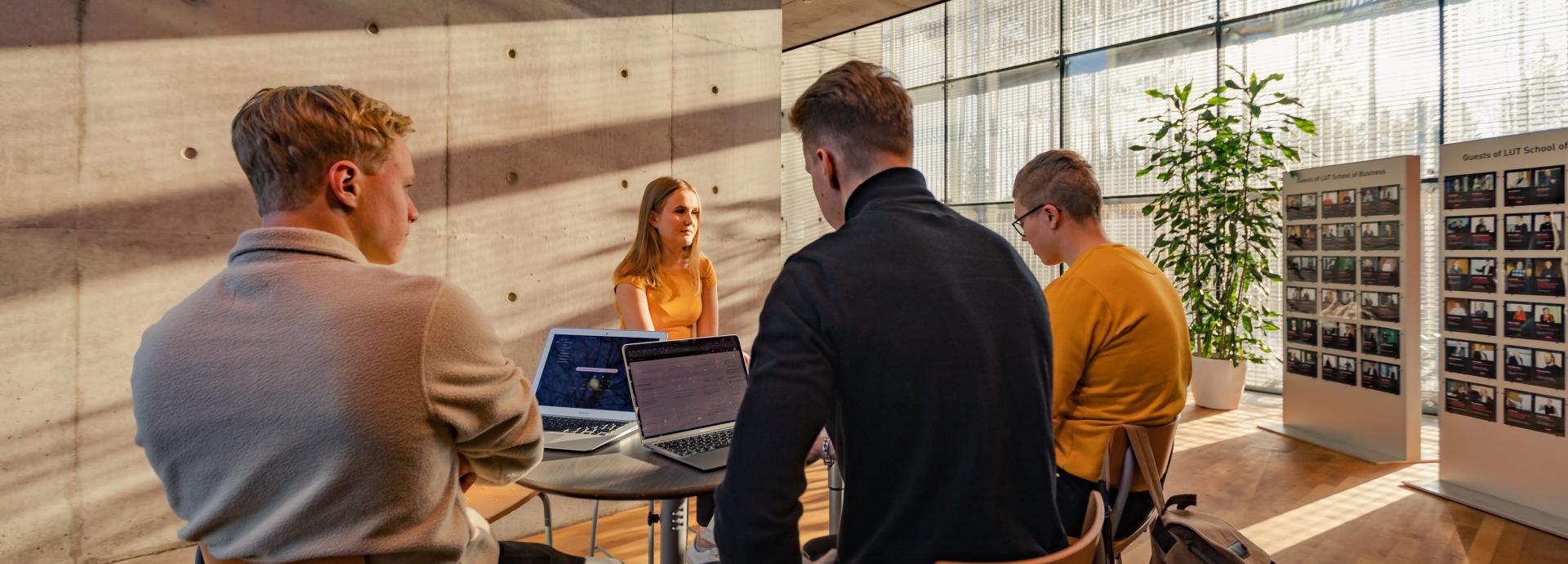 People working together around the table