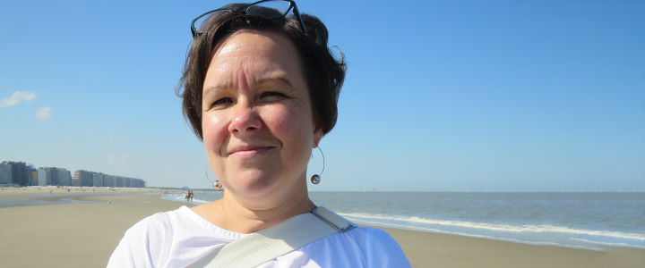 Photo of Ulla Hakanen on a sunny day on beach